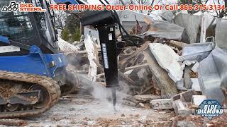 Blue Diamond Skid Steer Breaker Hammer Attachment  Skidsteerscom [upl. by Atilef671]