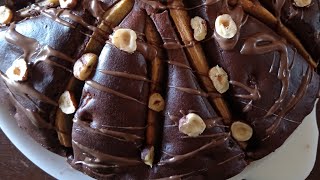 Torta cioccolato e pere con nocciole e crema gianduia [upl. by Leirad62]