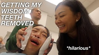 GETTING MY WISDOM TEETH REMOVED  vlog amp recovery process hilarious [upl. by Godred]