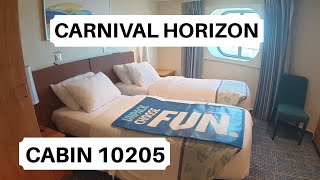 Carnival Horizon Cabin 10205 Category 4J  Interior Stateroom with Picture Window [upl. by Duhl]