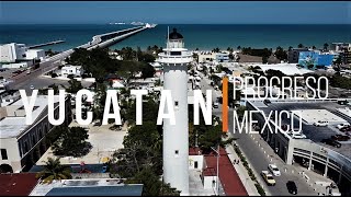 Yucatan  Progreso Mexico  Carnival Breeze  4K Drone Footage [upl. by Azalea]