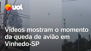 Avião cai em Vinhedo vídeo mostra o momento da queda de aeronave com 62 passageiros em São Paulo [upl. by Jobie]