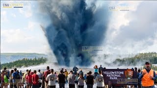 Horrible Today 2nd explosion Yellowstone Giant Geyser Explos erupt Threaten Lives Hundred Tourist [upl. by Nnylhtak418]