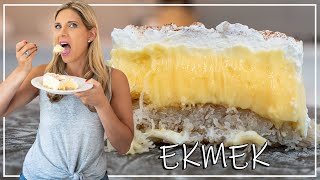 Nikkis Greek Ekmek kadayıfı Recipe  mediterranean food Ekmek Kataifi Dessert [upl. by Kore147]