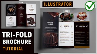 ✅ How to Create a Trifold Brochure Design in Illustrator  Adobe Illustrator Tutorial [upl. by December]