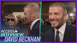 Watch David Beckham Blush When Anna Wintour Crashes His Interview [upl. by Secor]