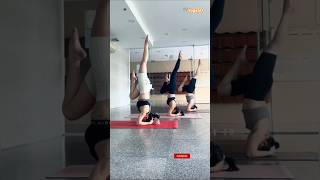 Group Headstand performance quot youtubeshortsshortsviralvideoyoutuberflexibilityyogaposelife [upl. by Shreeves]