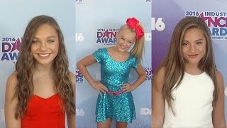 Dance Moms Stars Maddie JoJo Mackenzie 2016 Industry Dance Awards Red Carpet [upl. by Paik724]