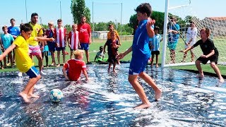 PARTIDO RESBALADIZO DE FUTBOL Europa VS LatinoAmerica [upl. by Ardeha]