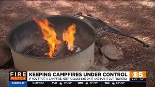 Small fires started by campfires in Coconino National Forest [upl. by Stalder]