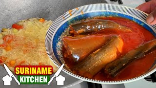 Afrikaanse Makreel Mackerel Tomaten Sardien Recept  African Mackerel Tomato Sardines Recipe [upl. by Netta400]