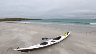 Solo Sea kayaking Scotland The Outer Hebrides Isle of Barra [upl. by Nosreip]