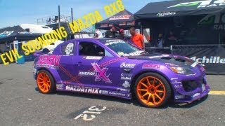 Evil Sounding Turbo Mazda RX8 Drift Car  Mazdatrix [upl. by Giulia]