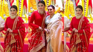 Aishwarya Rais grand Entry with Rani MukherjiJaya Bachchan at Durga Puja celebration 2023 [upl. by Inger]