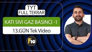 Katı sıvı ve gaz basıncı konu anlatımı ve soru çözümü 1  TYT Fizik 13Gün [upl. by Fotinas]