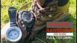 CASIO GSHOCK GPR B1000 Rangeman  Best FULL Tutorial  FULL Navigation Tutorial with time stamps [upl. by Hasina]