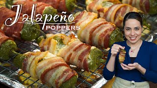 EASY BAKED Jalapeño Poppers  Villa Cocina [upl. by Gunilla]