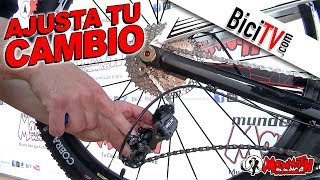 Cómo ajustar un cambio trasero de bicicleta [upl. by Araldo420]