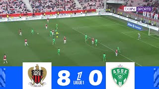 OGC Nice contre AS SaintÉtienne 80  Ligue 1 202425  Résumé de Match [upl. by Sadoc624]