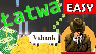 🎹 Vabank motyw główny H Kuźniak  Piano Tutorial łatwa wersja 🎵 NUTY W OPISIE 🎼 [upl. by Ayek744]