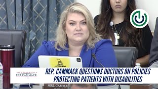 Rep Cammack Questions Doctors On Internal Policies Protecting Patients With Disabilities [upl. by Reteip]