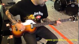 Baixo Hofner Violin Bass Ignition Sunburst Canhoto  Fernando Luis  SP [upl. by Sillad]