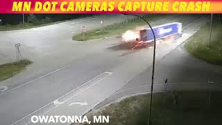 MN DOT Camera Captures Owatonna Crash [upl. by Secrest]