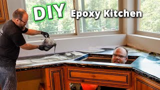 Epoxy Countertops over Plywood Huge cost savings  Stone Coat Epoxy [upl. by Ailadi916]