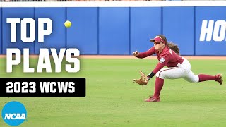 Top defensive plays from 2023 Womens College World Series [upl. by Atteloiv]