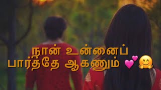 நான் உன்னைப் பார்த்தே ஆகணும் 💕🤗 Neduntheevu mukilan ❤️ love WhatsApp status 💋 caring love kavathi [upl. by Hnil]