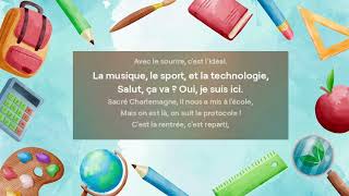 Chanson quotBonjour cest la rentréequot Thèmes  école et matières scolaires Song Back to school [upl. by Fiden]