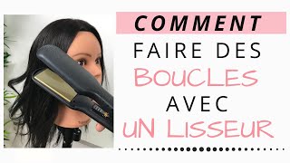 COMMENT FAIRE DES BOUCLES TRÈS FACILEMENT AVEC UN LISSEUR  FER A LISSER [upl. by Solrac]