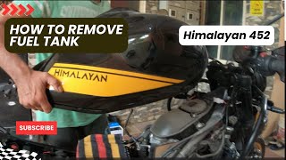 DIY  How to remove Fuel tank in Royal Enfield Himalayan 450 [upl. by Laehcim]