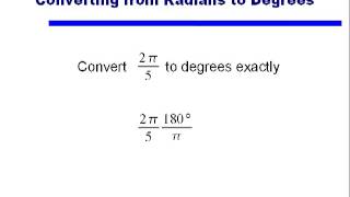 Converting Between Radians and Degrees [upl. by Chemush426]