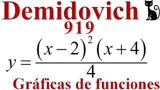 Gráfica de una función polinomial de tercer grado Demidovich 919 [upl. by Peskoff]