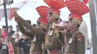 Flag Ceremony on IndiaPakistan Border Kicks Up Dust [upl. by Aseret]