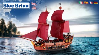 Modular Pirate Ship BlueBrixx Brigantine 105328  Pirates Island [upl. by Kane]