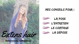 Les extensions adhésives extens hair pose entretien tout y passe [upl. by Adolphus18]