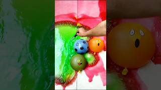 Various Water Color 5 Balloons Popping Reverse Satisfying ASMR Viral poppingballon [upl. by Arral]