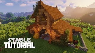 Minecraft How to Build a Horse Stable Tutorial [upl. by Nicolea114]