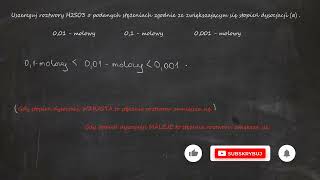 Uszereguj roztwory H2SO3 o podanych stężeniach zgodnie ze zwiększającym się stopień dysocjacji α [upl. by Olonam]