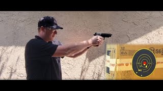 P226 Pellet Pistol First Target Shots  Much Better Than I Was Expecting [upl. by Ahsilek]