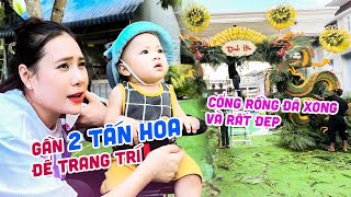 Thanh Đoàn đầu tư gần 2 tấn hoa để trang trí toàn nhà cho Đám Hỏi cổng rồng đã xong và rất đẹp [upl. by Eikcuhc949]