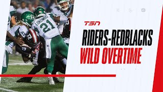 Redblacks Roughriders finish in a tie after wild overtime [upl. by Esimorp]