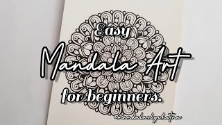 Easy Mandala Art for Beginners  Drawing Process  mandalasbychetna [upl. by Arteid]