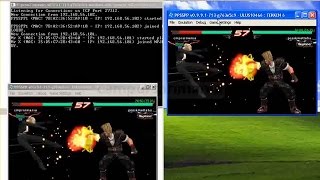 ppsspp win32 Tekken 6 AdhocNetwork Battle Simulation vs Guest System via VirtualBox [upl. by Drarreg]