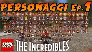 TUTTI I PERSONAGGI  LEGO GLI INCREDIBILI ► Ep 1  PS4 [upl. by Cirtap925]