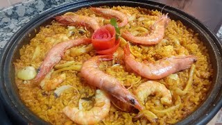 ARROZ CON MARISCO receta sencilla con la que triunfareis [upl. by Dyun]