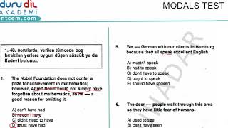 Modals Test YDS YÖKDİL YKS [upl. by Norina]