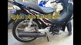 INSTALLING APIDO PIPE V4 IN SUZUKI 115 SMASH LEGENDARY ISMAS [upl. by Norihs102]